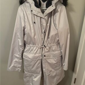 Torrid Light Gray Hooded Ski Jacket